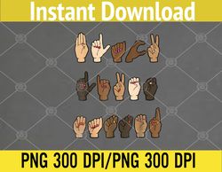 Black Lives Matter Sign Language Melanin PNG Digital Download