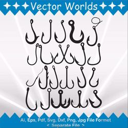 fish hook svg, fish hooks svg, fish, hook, svg, ai, pdf, eps, svg, dxf, png, vector
