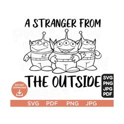 A Stranger From The Out Svg, Alien Toy Story svg Ears svg png clipart, cricut design Svg Pdf Jpg Png, Cut file Cricut, S