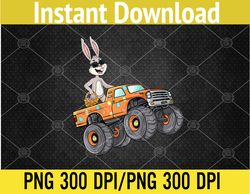 Kids Easter Rabbit Riding Monster Truck Funny Boys Girls Toddler PNG Digital Download