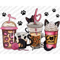Cat Mom Coffee Cups Png Sublimation Design, Cat Mom Coffee Cups Png, Coffee Cup Png, Cat Mom Png, Leopard Coffee Cup, Di