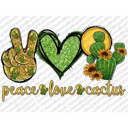 Peace Love Cactus Sublimation Design,Cactus Heart peace love cactus design png,Cactus Lover png,Funny Cactus,Sublimation