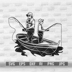 Father and Son Fishing svg | Fishing Clipart | Fishing Cutfile | Like Father Like Son svg | Dad Life Kid Life svg | Fish