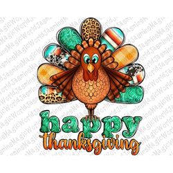 Happy Thanksgiving Turkey Png, Thanksgiving Clipart, Happy Thanksgiving Png, Turkey Clipart,Png Sublimation Design Downl
