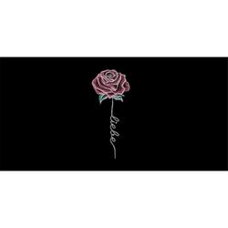 Embroidery file Rose Love Plant Blossom Flowering Rose Stem
