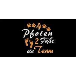 Embroidery File 4 Paws 2 Feet A Team 13x18 Frame Machine Embroidery Text Saying Animals Dogs