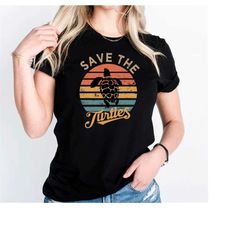 Save The Turtles Shirt,Turtle Lover Gift,Womens Vacation Shirt,Retro Turtle T-Shirt,Animal Lover Gift,See Turtle Tank,Be