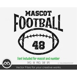 Football SVG football team template - football mom svg, american football, cut file, svg file for cricut, dxf png eps