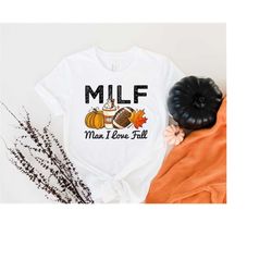 Milf Man I Love Fall Shirt, Milf Halloween Shirt,Milf Fall Shirt, Fall Season Shirt, Milf Shirt, Leopard Pumpkin Shirt,
