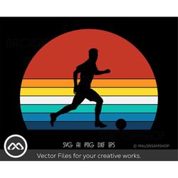 Retro Soccer SVG - soccer svg, soccer ball svg, soccer cut file, football svg, soccer clipart