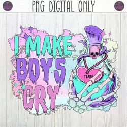 i make boys cry skeleton hand holding potion bottle png sublimation design | funny witches potion, big boys don't cry