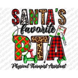 Santa's Favorite PTA png sublimation design download, Christmas png, Physical Therapist Assistant png, sublimate designs