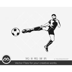 Soccer SVG Silhouette 4 - soccer svg, soccer mom svg, soccer ball svg, soccer shirt, soccer cut file for lovers
