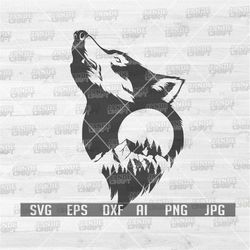 Outdoor Howling Wolf svg | Wild Wolf svg | Wild Animal svg | Outdoor svg | Outdoor Animal svg | Wolf Clipart | Wolf Cutf