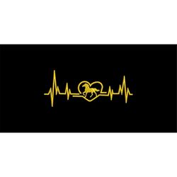 Embroidery File Horse Heartbeat 2 Sizes 10x10 13x18 Machine Embroidery Horse Riding Horseshoe Pillow