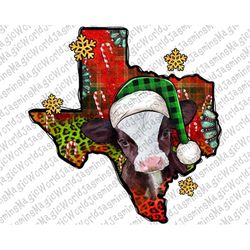 Baby Calf Texas Christmas Map Png Sublimation Design, Baby Calf Png, Texas Map Png, Christmas Png, Png Sublimation Desig