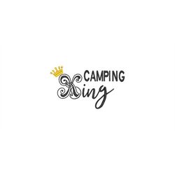 Embroidery file Camping King 3 sizes 10x10, 13x18 18x13 machine embroidery camping caravan camping camping