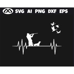 Goose hunting SVG Heartbeat - Goose hunting svg, hunting svg, hunting cut file, hunter svg