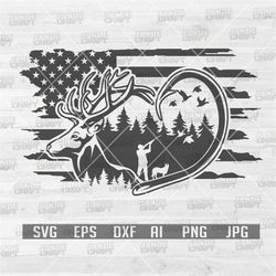 US Hunting Outdoor svg | Deer Antler Clipart | Duck Hunt Stencil | Fish Hunter Shirt png | Camping Scene Cutfile | Adven