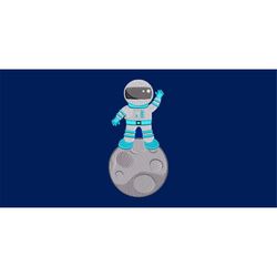 Embroidery File Astronaut on Planet 10x10 13x18 Frame All Universe Space Cosmonaut Space Firmament Galaxy Spacecraft Spa