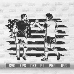 US Soccer Player Fist Bump svg | Sports Team Clipart | Goalkeeper Dad Shirt png | Outdoor Game Stencil | Sportsmanship C