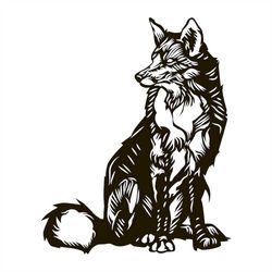 Fox SVG, Digital file Fox for printing on T-shirts, File for paper cutting, DXF, PNG, Dxf