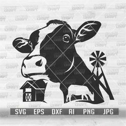 Farm Cow svg | Farm Cow Clipart | Farm Cow Cutfile | Farm Cow png | Farm Life svg | Farm Animal svg | Farm Cow Logo svg