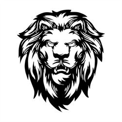 Lion SVG, Digital file Lion for printing on T-shirts, File for paper cutting, DXF, PNG, Dxf, Lion clip art