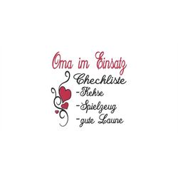 Embroidery file granny in use 4 sizes 10x10 13x13 15x15 and 20x20 birthday granny mom mom mom saying text pillow pattern