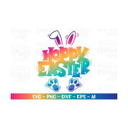 Hoppy Easter bunny SVG hand drawn easter bunny quote svg iron on print cut file Cricut Silhouette Instant Download vecto