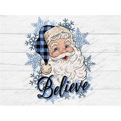Santa believe PNG, Santa Png, Christmas Png, Santa sublimation design download, Believe,christmas,leopard,santa hat,blue