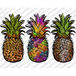 Pineapple Bundle Design Png,Leopard Pineapple png,Tie Dye Pineapple Png,Summer Pineapple Watercolor Png Digital File,Sub