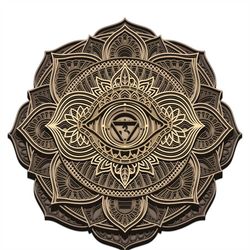 Flower Mandala 3D layered SVG, Digital file Flower Mandala 3D for cutting plywood, File for paper cutting, DXF, PNG, Dxf