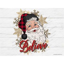 Santa believe PNG, Santa Png, Christmas Png,Santa sublimation design download,gold,Believe,christmas,leopard,red,santa h