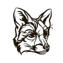 Fox's head SVG, Digital file Fox's head for printing on T-shirts, File for paper cutting, DXF, PNG, Dxf, Animal print