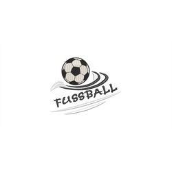 Embroidery File Football Logo 3 Sizes 11x14, 13x16 and 16 x 26 cm Machine Embroidery BallSport Football Kicking Football