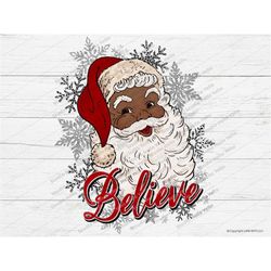 Santa believe PNG, Santa Png,Black Santa,Christmas Png,Santa sublimation design download,Believe,christmas,leopard,red,s