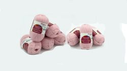ECO Premium Series, Peacock's Feather, Yarn for Hand knitting, Crochet, goat down, merino wool, light pink  Troitsk Yarn