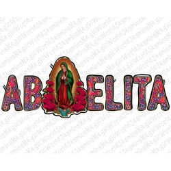Abuelita Our Lady Png,Virgen de Guadalupe PNG, Graphic Clip Art, Latina Mexican Sublimation,Guadalupe retro png, Virgin