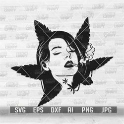 Sexy Girl Smoking Joint svg | Smoking Weed svg | Rasta Girl svg | Dope Girl svg | 420 svg | Cannabis svg | Marijuana svg