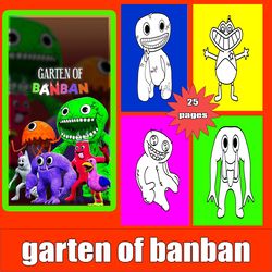 garten of banban coloring page, Printable Coloring Sheet Instant Download