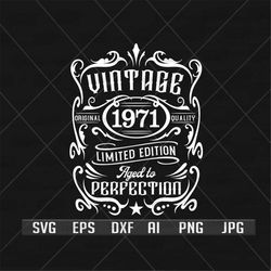 50th Birthday Svg | Aged to Perfection Svg | Vintage Svg | 50th Birthday Gift Idea | 51st Birthday Shirt | Aged to Perfe