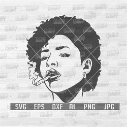 Afro Stoner svg | Smoking Joint Clipart | Rasta 420 Shirt png | Cannabis Cutfile | Marijuana Stencil | Dope Diva dxf | K