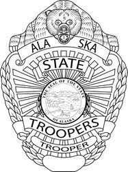 STATE OF ALASKA TROOPER BADGE VECTOR SVG DXF EPS PNG JPG FILE