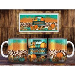 Pumpkin Farm Truck 11oz and 15oz Mug PNG Sublimation Designs, Fall Farm Truck Mug Sublimation,11oz Mug PNG,15oz Mug PNG,