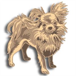 Chihuahua Mandala 3D layered SVG, Digital file Chihuahua laser file, File for paper cutting, Chihuahua multilayer wall a