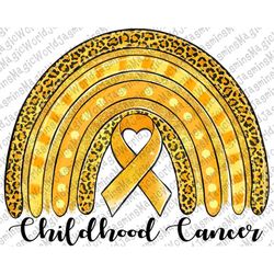 Childhood Cancer Rainbow Png Sublimation Design, Cancer Awareness Png, Cancer Ribbon Png, Rainbow Png,Childhood Cancer P