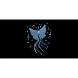 Embroidery File Butterfly Fantasy 13x18 Frame Abstract Spiral T-Shirt Pattern