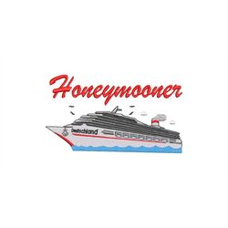 Embroidery File Cruise Ship Honeymooner 13x18 Travel Honeymoon Ship Hotel