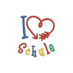 Embroidery file I love school beginning 10x10 frame